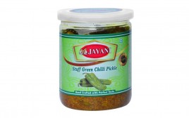 Jayani Stuff Green Chilli Pickle   Plastic Jar  400 grams